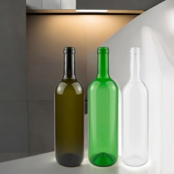10X ВИННЫЕ БУТЫЛКИ 0,75 Л + ПРОБКА - 3 ЦВЕТА