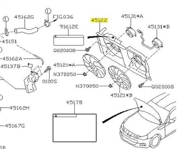 SUBARU OE 45122CA000 POUZDRO VENTILÁTORŮ