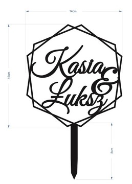 Топпер с именами для свадебного торта, топпер ИМЕНА жениха и невесты, разные цвета