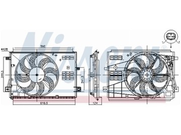VENTILÁTOR CHLADIČŮ CITROEN BERLINGO 1.2-1.6 C5 AIRCROSS 1.2-2.0