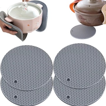 SILIKONOWA PODKŁADKA POD GORĄCY GARNEK KUBEK PODSTAWKA TERMICZNA 4x