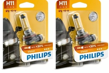 2 x ŻARÓWKA Philips H11 55W VISION +30% LEPSZA WIDOCZNOŚĆ