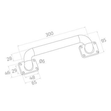 Uchwyt do bramy, 300 mm