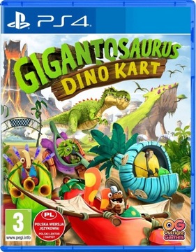 GRA GIGANTOZAUR DINO KART PL PS4 / PS5 / GIGANTOSAURUS GOKARTY /