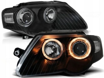 LAMPY VW PASSAT B6 3C 03.05-10 ANGEL EYES BLACK