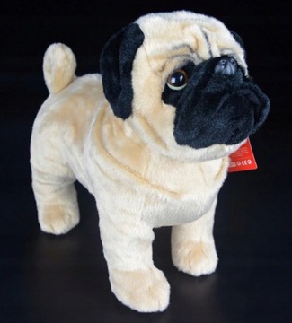 PLUSZAK MISIEK ZABAWKA PIES MOPS 30 CM JAKOŚĆ