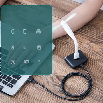 АДАПТЕР BASEUS HUB РАЗДЕЛИТЕЛЬ 3x КАБЕЛЬ USB 2.0/USB 3.0 КАБЕЛЬ USB 1 м