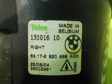 BMW X5 E53 FACELIFT 3.0 D 04R 5D HALOGEN PRAVÝ 13101610