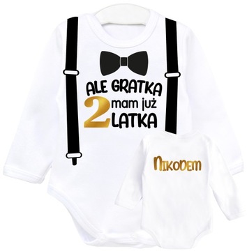 Body URODZINY ALE GRATKA MAM 2 LATKA IMIĘ r. 98
