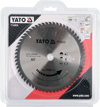 ЩИТОК TCT ДЛЯ ДЕРЕВА 190X60TX20MM YT-60636 YATO