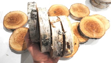 СРЕЗ ДЕРЕВА, КРУГ БЕРЕЗОВОЙ ШТАМПЫ 9-14СМ, 1 ШТ.