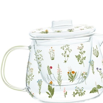 Стеклянный чайник Blooming Durable Tea