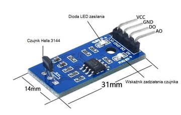 Модуль датчика Холла 3144 — Arduino AVR