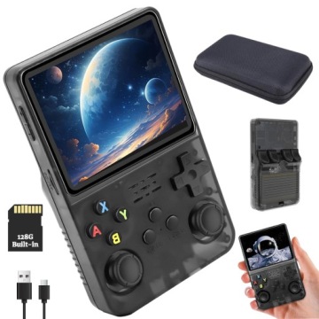 Přenosná Mobilní Herní Konzole R36S 3,5" Displej Mipi 32G 128G Černá