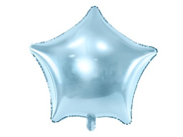 Balon foliowy gwiazdka błękitna 48cm hel baby boy