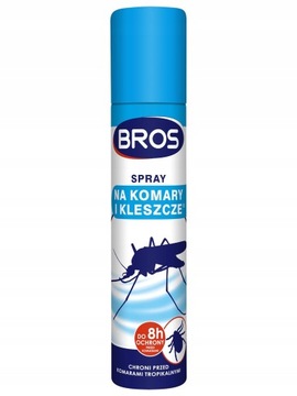 BROS SPRAY NA KOMARY I KLESZCZE 90ml 8h OCHRONY