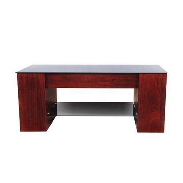 4World Style EASY-A ТВ-стол со стеклянной столешницей и полкой