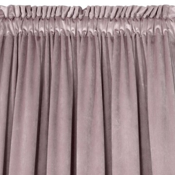 Gotowa zasłona ROSA 140x270 na taśmie pudrowy róż