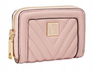 Mały portfel Victoria's Secret różowy jodełka i logo