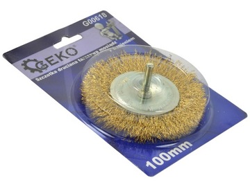 SZCZOTKA DRUCIANA TARCZOWA WIERTARKA MOSIĄDZOWANA 100 mm MOSIĄDZ TRZPIEŃ