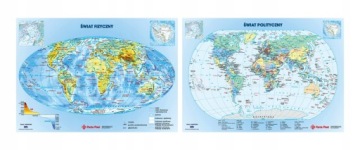 Двусторонний коврик «КАРТА МИРА» для письменного стола