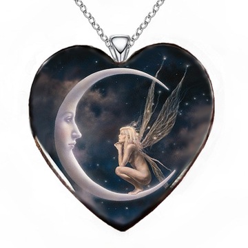 Classic Animal Horse Pendant Heart Crystal