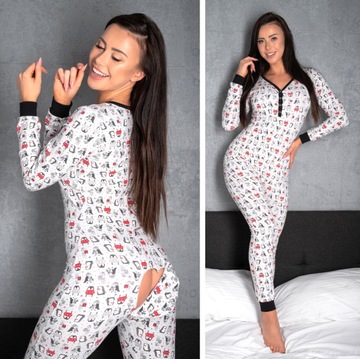 PIŻAMA ONESIE KOMBINEZON DO SPANIA Z KLAPKĄ ORYGINALNY OD SLEEPDO r.XL
