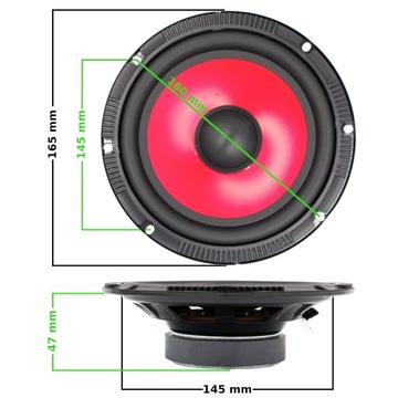2 автомобильных басовых динамика 165 мм 240 Вт для Peugeot 206 207 307 407 CC SW