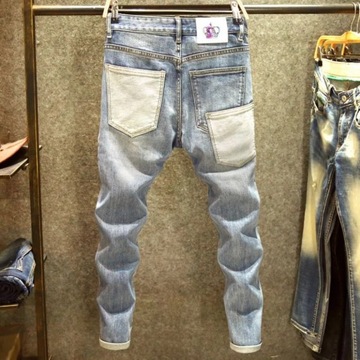 Streetwear Hip Hop Men's pants Very Skinny Ripped