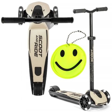 SCOOTANDRIDE Ash HULAJNOGA Highwaykick 5 Składana Koła z LED 5L+ + Odblask