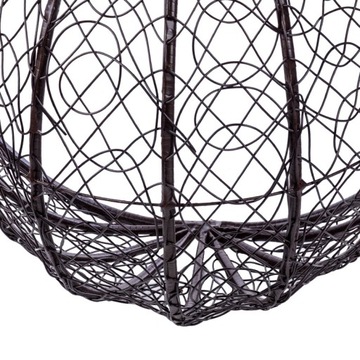 ПОДВЕСНОЙ САДОВЫЙ СТУЛ COCOON БОЛЬШАЯ КОРФУ КОРФУ, КОРИЧНЕВЫЙ, ЧЕРНАЯ ПОДУШКА