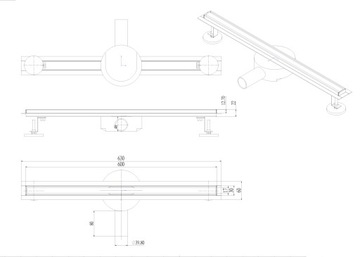 ВРАЩАЮЩИЙСЯ СИФОН PRINA ЛИНЕЙНЫЙ СЛИВ ЧЕРНЫЙ НИЗКИЙ 60 СМ, ВЫСОКАЯ ПРОИЗВОДИТЕЛЬНОСТЬ