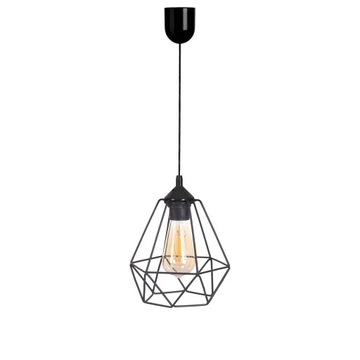 Lampa sufitowa klosz druciany E27 diament brylant