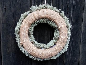 ВЕНОК ИЗ МОСА, основа-хроботка, венок, круг 30 см