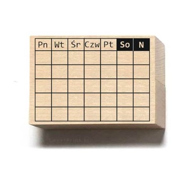 Stempel do bullet journal KALENDARZ pieczątka do planera