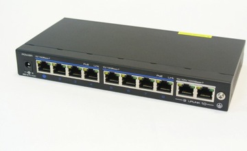 Switch PoE FastEthernet 8 portów FE PoE/PoE+ 2 GE
