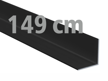 Kątownik aluminiowy 20x10x2 czarny matowy 1,5m WYPRZEDAŻ