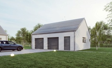 PROJEKT GARAŻU DWUSTANOWISKOWEGO G21 - modern 1