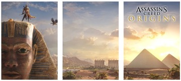 3x OBRAZ NA ŚCIANĘ ASSASSINS CREED ORIGINS 50x70