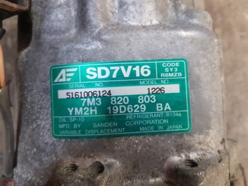 КОМПРЕССОР КОНДИЦИОНЕРА ВОЗДУХА SHARAN 1.8 T 1.9 2.0 TDI 2.0 2.8 ФУНКЦИОНАЛЬНЫЙ 7M3820803