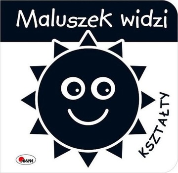 KSIĄŻECZKA KONTRASTOWA KARTY KSIĄŻECZKI DLA DZIECI MALUSZEK WIDZI KSZTAŁTY