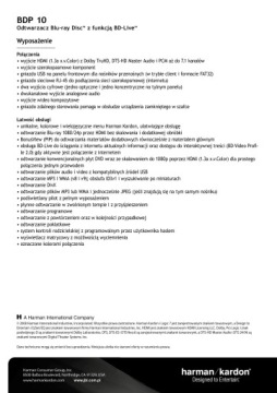 HARMAN/KARDON BDP10 – проигрыватель Blu-ray/DVD/CD