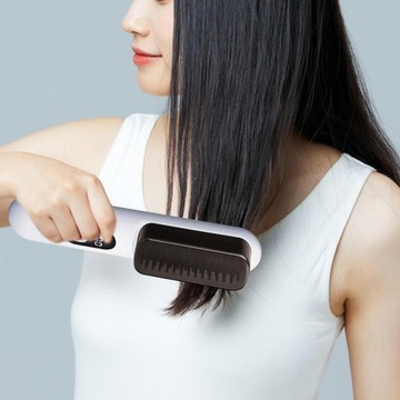 Беспроводная щетка для выпрямления волос Три режима температуры Белые волосы