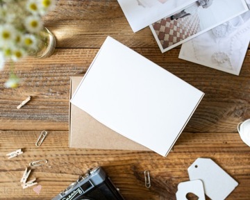 Белая коробка для фотографий, фотопечать 10х15, БЕЛАЯ упаковка.