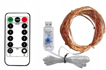 ПРОВОДНЫЕ ЛАМПЫ для USB-ПУЛЬТА, аккумулятор 50 светодиодов, 5м
