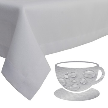 Obrus PLAMOODPRONY Szary Gruby GŁADKI Jednolity ELEGANT POLSKI 140x200