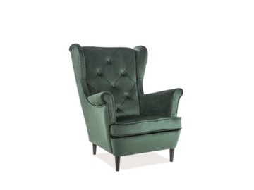 Fotel LADY velvet zielony aksamit SIGNAL