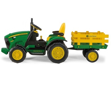 БОЛЬШОЙ АККУМУЛЯТОРНЫЙ ТРАКТОР С ПРИЦЕПОМ JOHN DEERE
