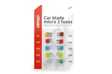 Bezpieczniki samochodowe MICRO 2 blister 10szt