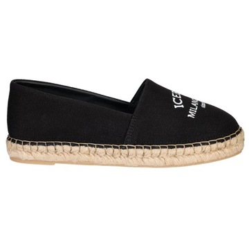 ICEBERG damskie espadryle buty wsuwane Milano Italia BLACK roz.38